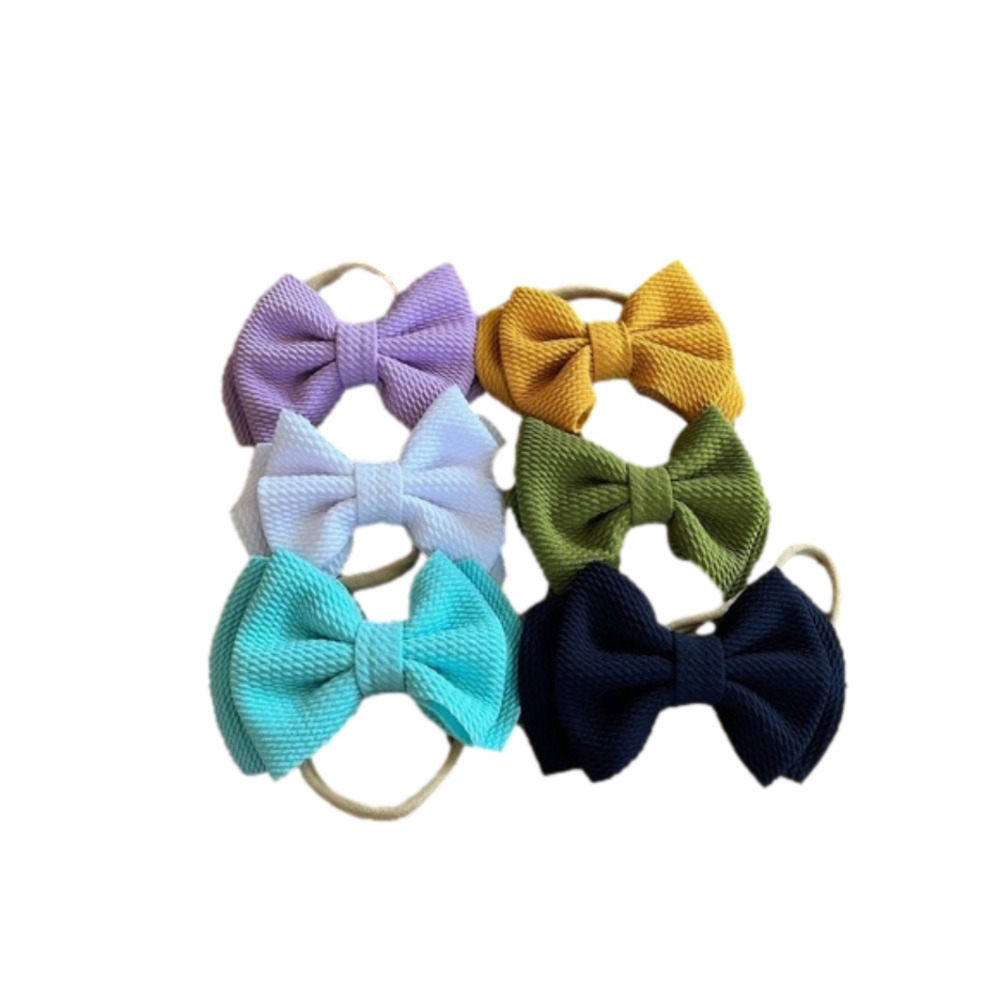 New Bundle of Baby Infant Girls Headband Hair Bows - One Size Multi Colo…